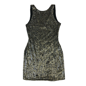 All Saints black gold sequin mini dress Size 0 AS IS #showgirlera
